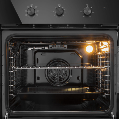 60 см, 70 л, 8 режимов, эмаль легкой очистки, черный цвет