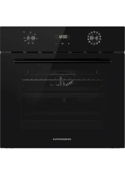 Встраиваемый духовой шкаф KUPPERSBERG/ Встраиваемый духовой шкаф KUPPERSBERG, High-Tech, объем 70 л, 13 режимов, электронное управление (утапливаемые переключатели, аналоговый дисплей), телескопические направляющие на одном уровне, максимальная температур
