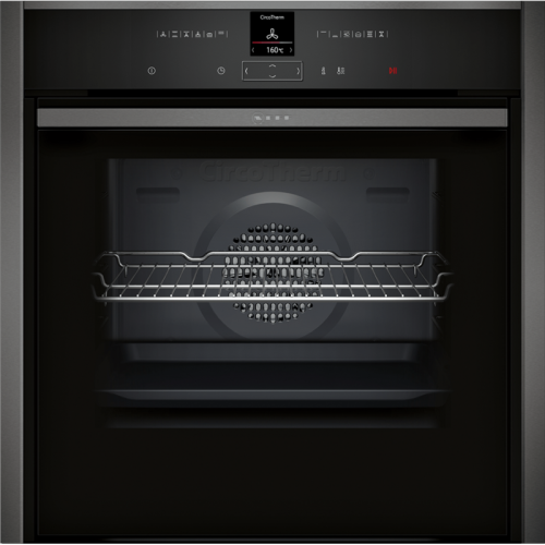 Встраиваемая электрическая духовка NEFF/ 54.8х59.6х60 см, 71 л, А +, пиролизная самоочистка, черный цвет