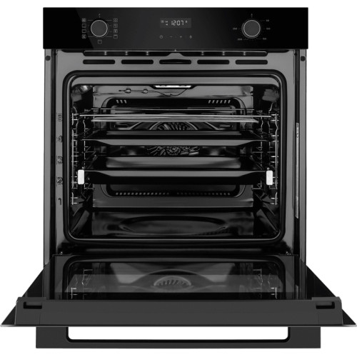 60 см, 72 л, 9 режимов, тип очистки: гидролизная, сенсорное управление, гриль, телескоп, 3 сеткла, черный цвет