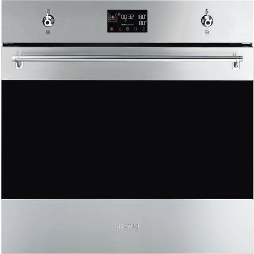 Встраиваемый духовой шкаф SMEG/ Многофункциональный духовой шкаф, комбинированный с пароваркой, 60 см, 12 функций, нержавеющая сталь с обработкой против отпечатков пальцев, Classica