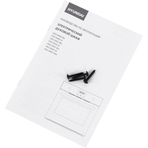 Духовой шкаф Электрический/ Духовой шкаф Электрический Hyundai HEO 6642 IX серебристый/черный