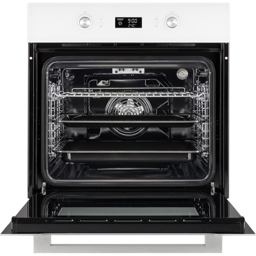Встраиваемые электрические духовки 60 см Weissgauff/ Встраиваемые электрические духовки 60 см Weissgauff EOM 691 PDW 59.5х59.5x53 см, 70л, 9 режимов, утапливаемые переключатели, дисплей, электронное управление с сенсорными кнопками, гриль, конвекция, бела