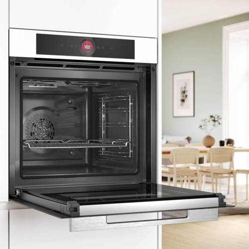 Встраиваемая электрическая духовка BOSCH/ Встраиваемая электрическая духовка BOSCH HBG7741W1 Встраиваемый духовой шкаф с 14 режимами нагрева,контроль температуры от 30 °C до 300 °C,объем 71 л,Eco Clean Direct,TFT сенсорный дисплей,дверь с SoftClose и Soft