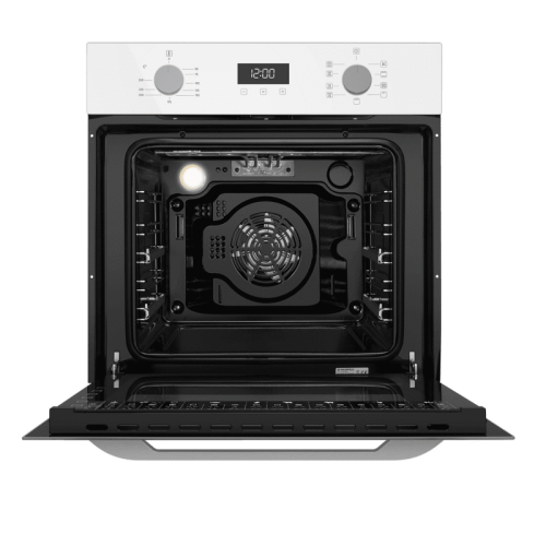 Тип: электрический, 60 см, 76 л, 9 режимов, таймер, комбинированное управление, гриль, конвекция, телескоп, белое стекло