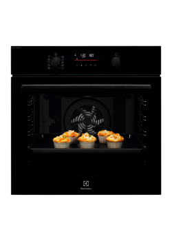 Встраиваемые электрические духовки ELECTROLUX/ Электрический духовой шкаф с конвекцией, приготовление на пару,объем 72 л, утапливаемые переключатели, 10 режимов, автопрограммы, очистка пиролитическая, 3 стекла в дверце, направляющие проволочные + телескоп