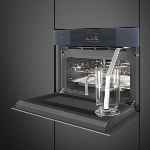 Встраиваемый духовой шкаф SMEG/ Встраиваемый духовой шкаф SMEG, высота 45 см, 25 функций, Multitech, сенсорное управление, функция пара/очистка паром, цвет серый