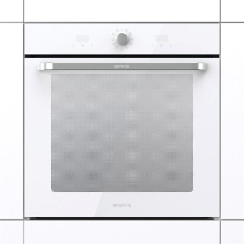 Встраиваемые электрические духовки GORENJE/ BOS67371SYW, 60 см, 77 л, Коллекция: Simplicity, Очистка паром AquaClean, 12 режимов, белый цвет