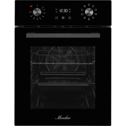 Электрический духовой шкаф Monsher/ ширина 45 см, High-Tech, 50 л, гидролизная очистка, 9 режимов, черный