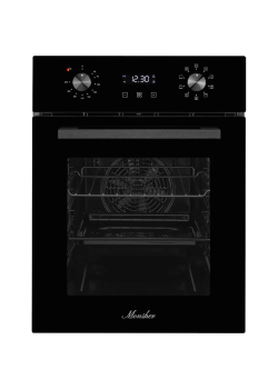 Электрический духовой шкаф Monsher/ ширина 45 см, High-Tech, 50 л, гидролизная очистка, 9 режимов, черный