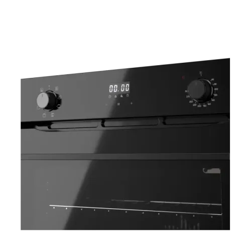 Духовой шкаф Kuppersberg/ Духовой шкаф Kuppersberg, High-Tech, 72 л, поворотное/сенсорное управление, дисплей, таймер, 7 режимов, макс. температура 300 градусов, телескопические направляющие (на 1 уровень), цвет черный, цвет фурнитуры черный
