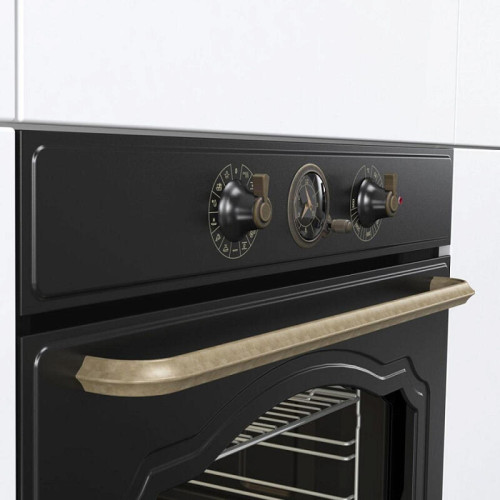Духовой шкаф Gorenje/ Духовой шкаф Gorenje BOS67372CLB , Classico, полезный объем 77 л, механическое управление, 3 съемных стекла + термослой, динамическая система охлаждения, плавное открывание дверцы, максимальная температура 300 °C, телескопические нап