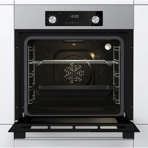 Духовой шкаф Gorenje/ Духовой шкаф Gorenje BO6737E02NX Духовой шкаф Gorenje, полезный объем 73 л, механическое управление, сенсорный программатор IconLED, многоуровневое приготовление, дверца CompactDoor 2 стекла + 1 термослой, эмаль EcoClean, очистка пар