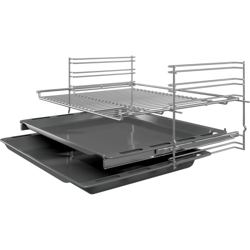 Встраиваемая электрическая духовка BOSCH/ Встраиваемая электрическая духовка BOSCH HBF534ES0Q 59.5x59.4x54.8 см, 66 л, гриль, конвекция, нержавеющая сталь