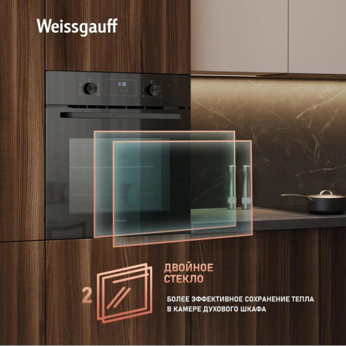 Духовой шкаф Электрический/ Духовой шкаф Электрический Weissgauff EOM 306 Edition черный
