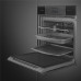 Встраиваемый духовой шкаф SMEG/ 60 см, с паром, Linea, пиролитическая очистка, 12 программ, 68 л, черный цвет