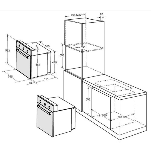 Духовой шкаф Электрический/ Духовой шкаф Электрический Weissgauff EOM 180 B черный