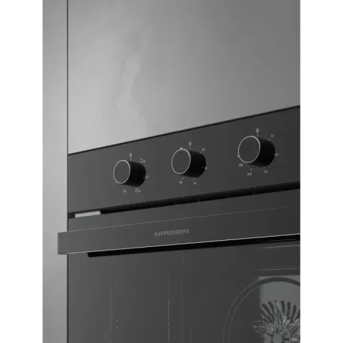 Духовой шкаф Kuppersberg/ Духовой шкаф Kuppersberg, High-Tech, 78 л, поворотное управление, таймер, 6 режимов, макс. температура 310 градусов, энергоэффективность А, цвет черный, цвет фурнитуры черный