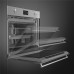 Встраиваемый духовой шкаф SMEG/ 60 см, Classica, 12 функций приготовления, Пиролиз, Обработка против отпечатков пальцев, Нержавеющая сталь