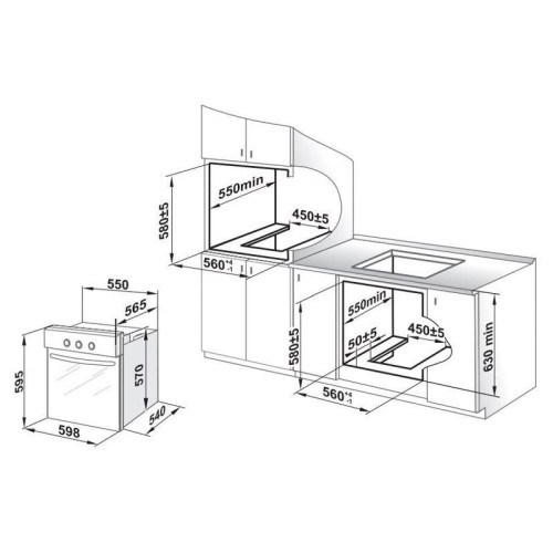 Духовой шкаф Электрический/ Духовой шкаф Электрический Gefest ЭДВ ДА 602-02 К93 черный/рисунок