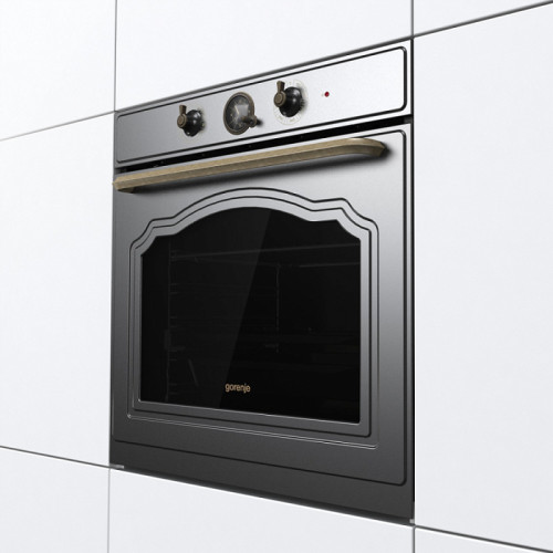 Духовой шкаф Gorenje/ Духовой шкаф Gorenje BOS67372CLB , Classico, полезный объем 77 л, механическое управление, 3 съемных стекла + термослой, динамическая система охлаждения, плавное открывание дверцы, максимальная температура 300 °C, телескопические нап