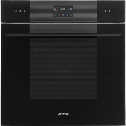 Встраиваемый духовой шкаф SMEG/ Многофункциональный духовой шкаф, 60 см, 10 функций, Black (черное стекло). Класс энергопотребления А+