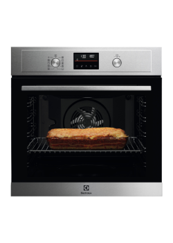Встраиваемая электрическая духовка ELECTROLUX/ Электрический духовой шкаф с кольцевым нагревательным элементом SurroundCook, основной цвет - нержавеющая сталь c Anti Finger Print, утапливаемые переключатели, таймер отключения, отложенный старт, будильник,