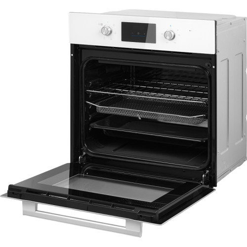 Встраиваемый духовой шкаф Midea/ MDK/Встраиваемый духовой шкаф Midea, объем 60 л, сенсорный программатор, цифровой LED дисплей, 6 режимов, утапливаемые переключатели, цвет белое стекло