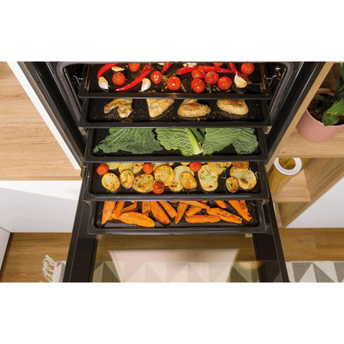Встраиваемые электрические духовки GORENJE/ Духовой шкаф, 77л, Класс энергопотребления: A+, Сенсорный программатор IconLED, Конструкция: Встраиваемая, Ширина: 595 мм, Высота: 595 мм Пиролитическая очистка, черный