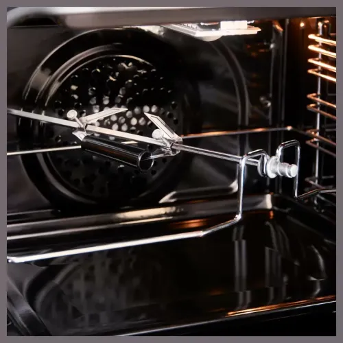 Газовый духовой шкаф EVELUX, Retro, объем 67 л, поворотные переключатели, таймер, автоматическое отключение, конвекция, 4 режима, традиционная очистка, 2 стекла в дверце, цвет бежевый