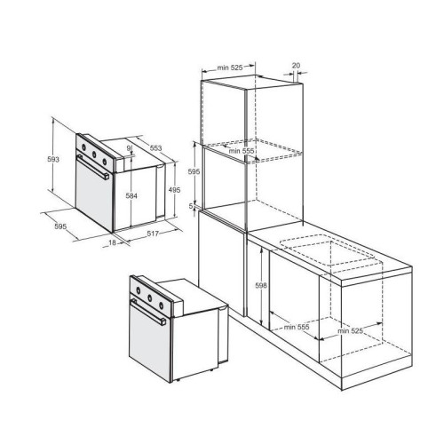 Духовой шкаф Электрический/ Духовой шкаф Электрический Darina 1U BDE 111 707 At антрацит/стекло черное