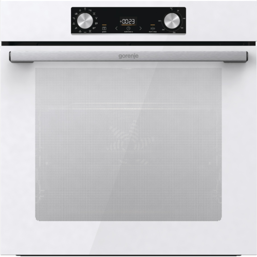 Встраиваемые электрические духовки 60 см GORENJE/ BOS6737E06WG, Духовой шкаф, Полезный объем: 77 л, Сенсорный программатор IconLED, Плавное открывание и закрывание дверцы, Решетка, Частично выдвижные телескопические направляющие на 1-м уровне, Дверца Comp