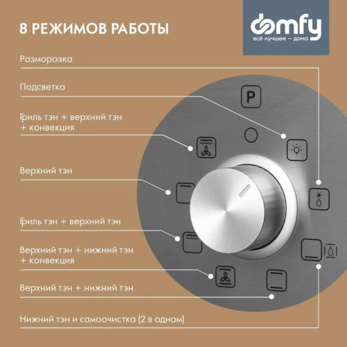 Духовой шкаф Электрический/ Духовой шкаф Электрический Domfy DM6642EO IX нержавеющая сталь