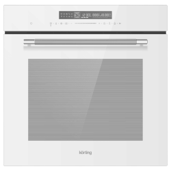 Электрический духовой шкаф KORTING/ Электрический духовой шкаф KORTING, 60 см, Spectrum, 30-250 градусов, объем 72 л, сенсорное управление, LED дисплей белого цвета, 11 режимов, телескопические направляющие (на 1 уровень), термощуп, доводчик дверцы, элект