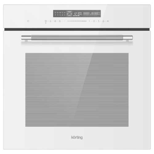 Электрический духовой шкаф KORTING/ Электрический духовой шкаф KORTING, 60 см, Spectrum, 30-250 градусов, объем 72 л, сенсорное управление, LED дисплей белого цвета, 11 режимов, телескопические направляющие (на 1 уровень), термощуп, доводчик дверцы, элект