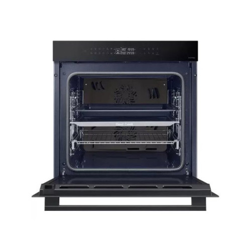 59.5 x 59.6 x 57 см, Dual Cook, Каталитическая очистка, 2 стекла, Гриль, Конвекция, Сенсорное управление, LED дисплей, Air Sous Vide, Wi-Fi SmartThings, 76 л, цвет: черное стекло