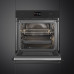Духовой шкаф Smeg/ Духовой шкаф Smeg, 11 функций, СВЧ, пар, очистка паром, дисплей, сенсорное управление, термощуп, таймер, 4 стекла в дверце, полезный объем 68 л, цвет черный