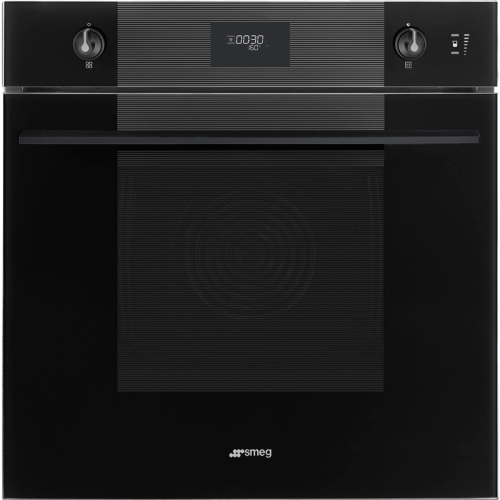 Встраиваемый духовой шкаф SMEG/ Многофункциональный духовой шкаф с пиролизом и пароувлажнением, 60 см, 11 функций, Black (черное стекло). Класс энергопотребления А+