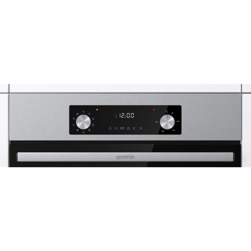 Духовой шкаф Gorenje/ Духовой шкаф Gorenje BO6737E02NX Духовой шкаф Gorenje, полезный объем 73 л, механическое управление, сенсорный программатор IconLED, многоуровневое приготовление, дверца CompactDoor 2 стекла + 1 термослой, эмаль EcoClean, очистка пар