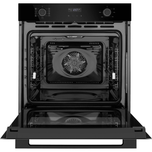 60 см, 72 л, 9 режимов, тип очистки: гидролизная, сенсорное управление, гриль, телескоп, 3 сеткла, черный цвет