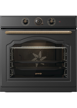 Встраиваемые электрические духовки GORENJE/ Встраиваемые электрические духовки GORENJE BOS67371CLB Духовой шкаф, Полезный объем: 77 л,электронный программатор с аналоговым дисплеем, очистка паром, A,максимальная температура в духовке: 300 °С, 59.7 ? 59.5 