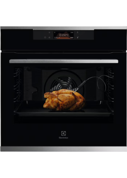 Встраиваемые электрические духовки ELECTROLUX/ Духовой шкаф AssistedCooking с пиролизом, основной цвет - нержавеющая сталь, сенсорное управление, цветной ЖК-дисплей, электронное регулирование времени и температуры, будильник,  таймер отключения, отложенны