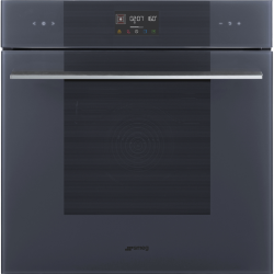 Встраиваемый духовой шкаф SMEG/ 60 см, Linea, паровая очистка, 10 программ, 68 л, серый цвет