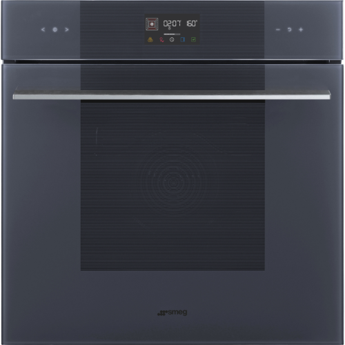 Встраиваемый духовой шкаф SMEG/ 60 см, Linea, паровая очистка, 10 программ, 68 л, серый цвет