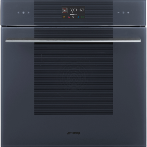 Духовой шкаф Smeg/ Духовой шкаф, 60 см, пиролитическая очистка, Neptune Grey, 10 функций приготовления, сенсорное управление, дисплей, таймер, блокировка управления,поддержание тепла, 4 стекла в дверце, 5 уровней приготовления