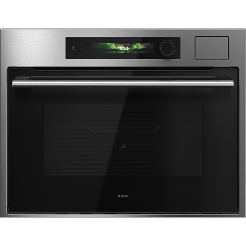 Встраиваемый духовой шкаф ASKO/ Арт. 744704 ; Встраиваемый духовой шкаф ASKO, компактный, 5-в-1, 45 см, объем 51 л, TFT дисплей с сенсорными кнопками и поворотным переключателем, 11 режимов приготовления, AirFry, технология парогенерации Geyser Steam, 6 р