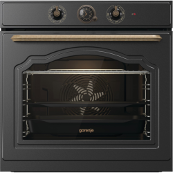 Встраиваемые электрические духовки GORENJE/ Встраиваемые электрические духовки GORENJE BOS67371CLB Духовой шкаф, Полезный объем: 77 л,электронный программатор с аналоговым дисплеем, очистка паром, A,максимальная температура в духовке: 300 °С, 59.7 ? 59.5 