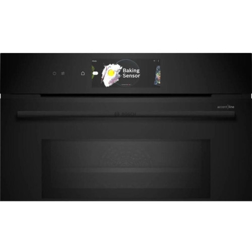 Accent line. Компактная духовка с микроволновой печью и 22 типами нагрева, 45.5x59.5x54.8 см, 45л, дисплей,инвертор,SoftClose и SoftOpen, Bosch Assist, черный. Телескопические направляющие 1 уровень,пиролитическая очистка,многоточечный термощуп PerfectRoa Accent line. Компактная духовка с микроволновой печью и 22 типами нагрева, 45.5x59.5x54.8 см, 45л, дисплей,инвертор,SoftClose и SoftOpen, Bosch Assist, черный. Телескопические направляющие 1 уровень,пиролитическая очистка,многоточечный термощуп PerfectRoa