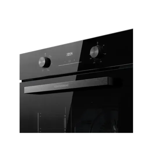 Духовой шкаф Kuppersberg/ Духовой шкаф Kuppersberg, High-Tech, 78 л, поворотное управление, утапливаемые переключатели, дисплей, таймер, 6 режимов, макс. температура 310 градусов, телескопические направляющие (на 1 уровень), цвет черный, цвет фурнитуры че