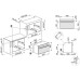 Встраиваемый духовой шкаф SMEG/ 45 см, с паром, Linea, паровая очистка, 12 программ, 41 л, серый цвет